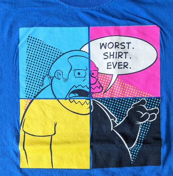 The Simpsons Comic Book Guy Worst. Shirt. Ever. t-shirt - SIZE XL - Picture 2 of 4